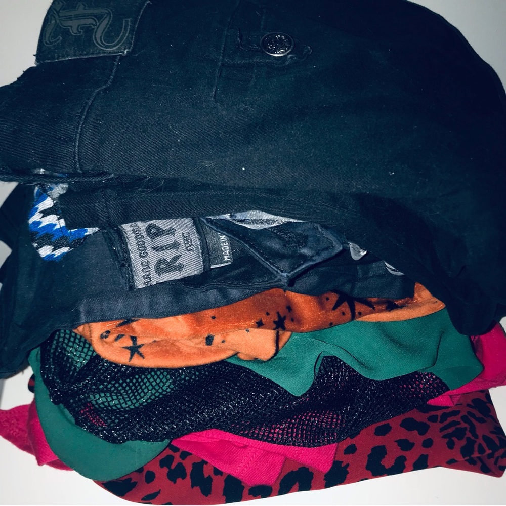 ๐น 8pc Goth CLOTHING Mystery Box Small Lot Bundle Haul Pinup Retro Black
